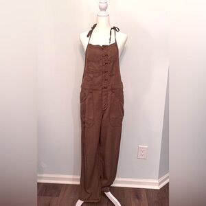 Pilcro by Anthropologie Tie Shoulder Button Up Women's Overalls 28